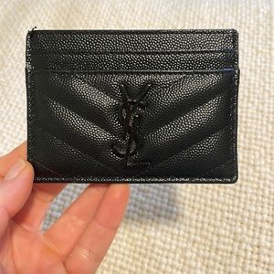 YSL Card Case - Black